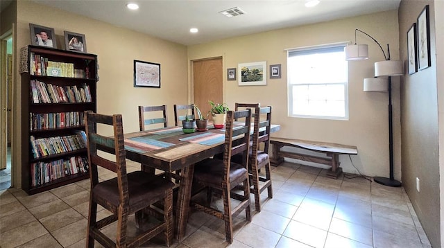36797 N 56th Hwy, Okemah, OK 74859 - dining area featuring recessed lighting and light tile patterned flooring