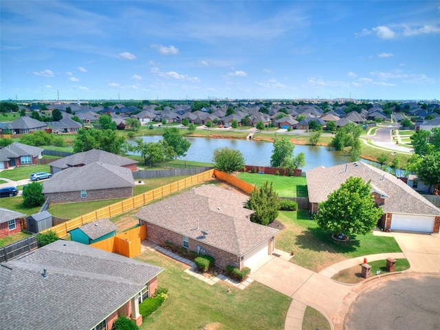 16020 Panther Way, Edmond, OK 73013 - aerial perspective of suburban area featuring a large body of water