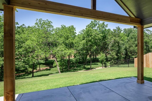 3817 Shady Hill Trl, Edmond, OK 73034 - view of patio / terrace with view of scattered trees