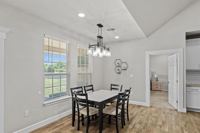 2382 County Road 1262, Blanchard, OK 73010 - dining area with light wood-style floors, baseboards, recessed lighting, and a chandelier