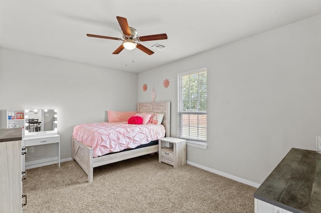 2382 County Road 1262, Blanchard, OK 73010 - carpeted bedroom with baseboards and ceiling fan