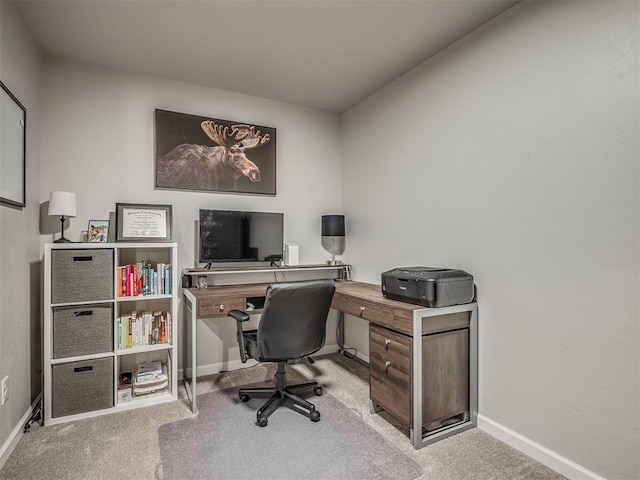 11052 NW 21st St, Yukon, OK 73099 - home office featuring carpet floors and baseboards