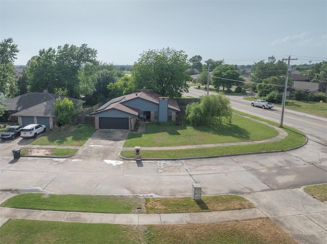 3501 Necia St, Moore, OK 73160 - view of front of property with driveway and a front lawn