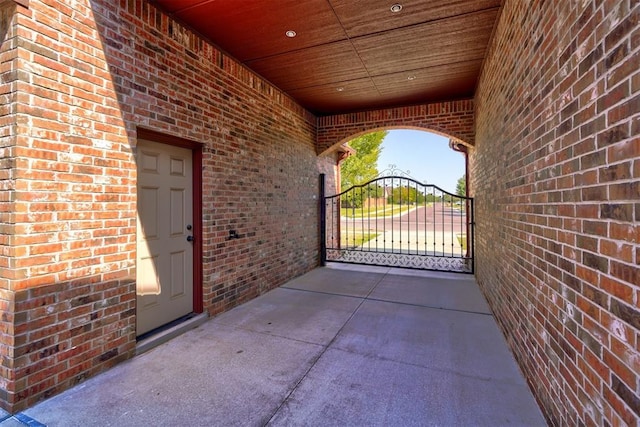 3101 Monica Ln, Moore, OK 73160 - view of patio / terrace with a gate