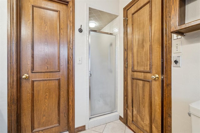 8 Brentwood Pl, Shawnee, OK 74804 - full bath with a stall shower and tile patterned floors