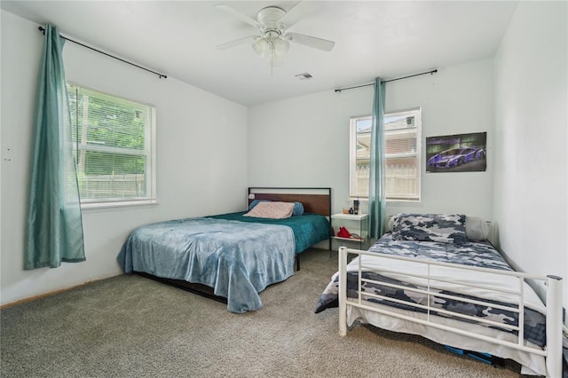 4301 NW 18th St, Oklahoma City, OK 73107 - bedroom with carpet flooring and a ceiling fan