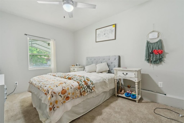 4301 NW 18th St, Oklahoma City, OK 73107 - bedroom with light carpet and ceiling fan
