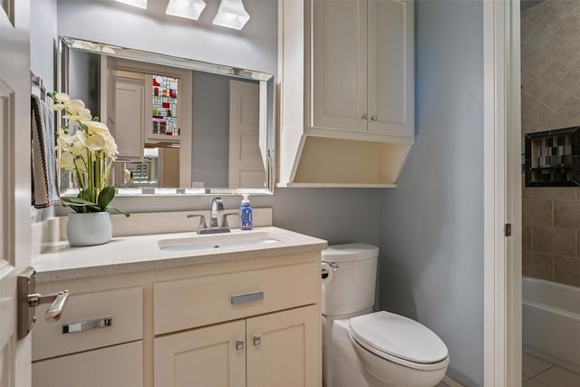 1516 Brook Bank Dr, Jones, OK 73049 - bathroom with toilet, vanity, and  shower combination