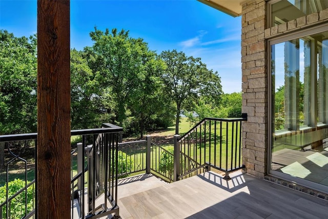 1516 Brook Bank Dr, Jones, OK 73049 - balcony with view of wooded area