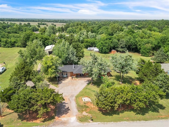 2336 County Road 1222, Blanchard, OK 73010 - bird's eye view of a forest