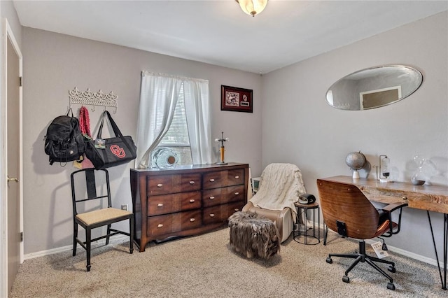 2336 County Road 1222, Blanchard, OK 73010 - carpeted home office with baseboards