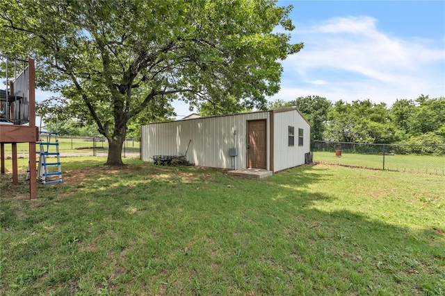 2336 County Road 1222, Blanchard, OK 73010 - view of yard featuring an outdoor structure