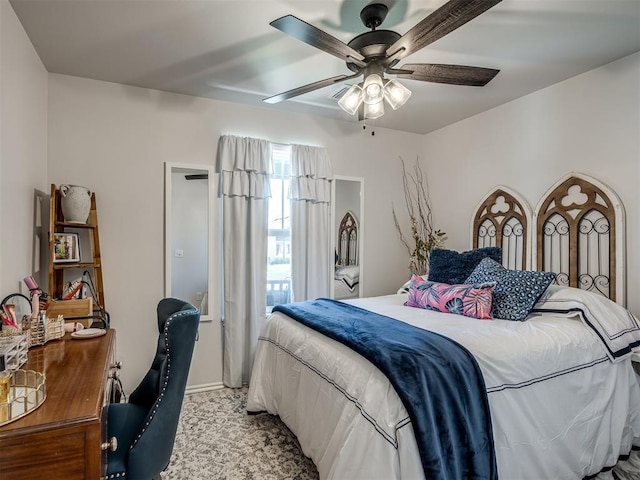 13325 SW 5th St, Yukon, OK 73099 - bedroom featuring a desk and ceiling fan