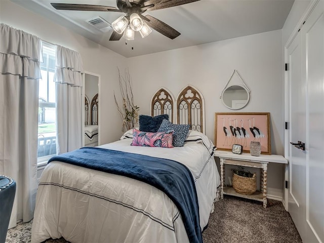 13325 SW 5th St, Yukon, OK 73099 - carpeted bedroom with ceiling fan