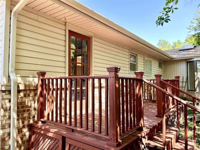 1312 N Carol Ln, Oklahoma City, OK 73127 - view of wooden terrace
