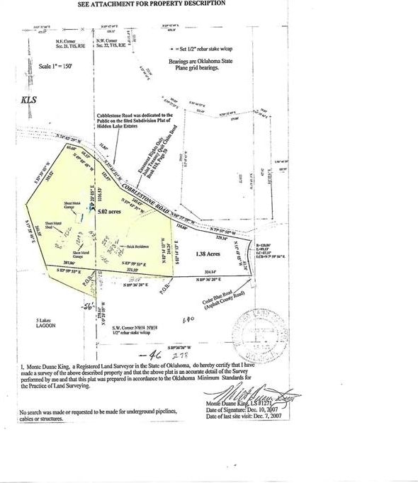 1889 Cobblestone Rd, Sulphur, OK 73086 - survey map / technical document