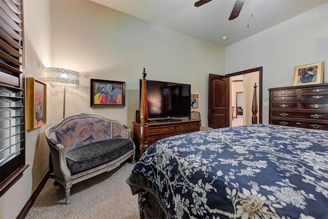 13009 Jasmine Ln, Oklahoma City, OK 73142 - bedroom featuring carpet floors, baseboards, and ceiling fan