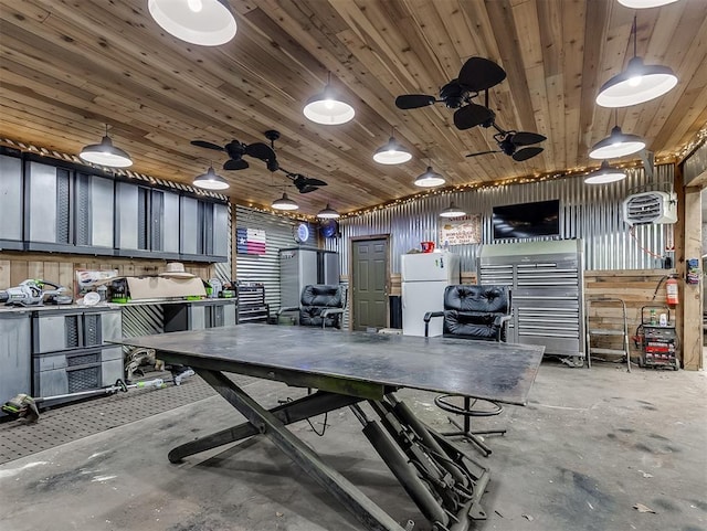 12601 Rock Springs Rd, Jones, OK 73049 - miscellaneous room featuring unfinished concrete flooring