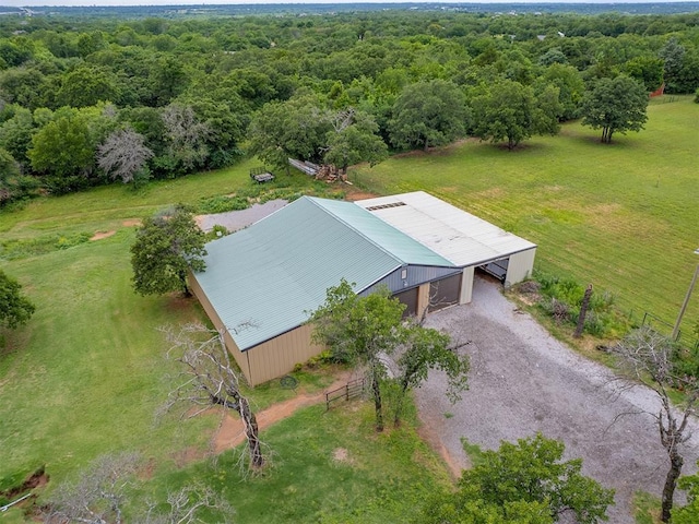 12601 Rock Springs Rd, Jones, OK 73049 - aerial view of property and surrounding area with a forest