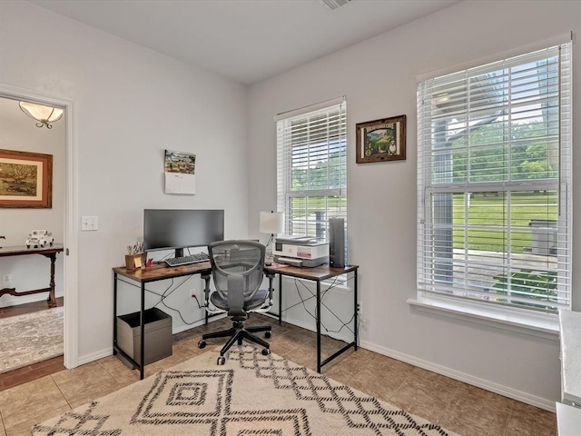 20486 Cypress Way, Tecumseh, OK 74873 - tiled office space featuring baseboards
