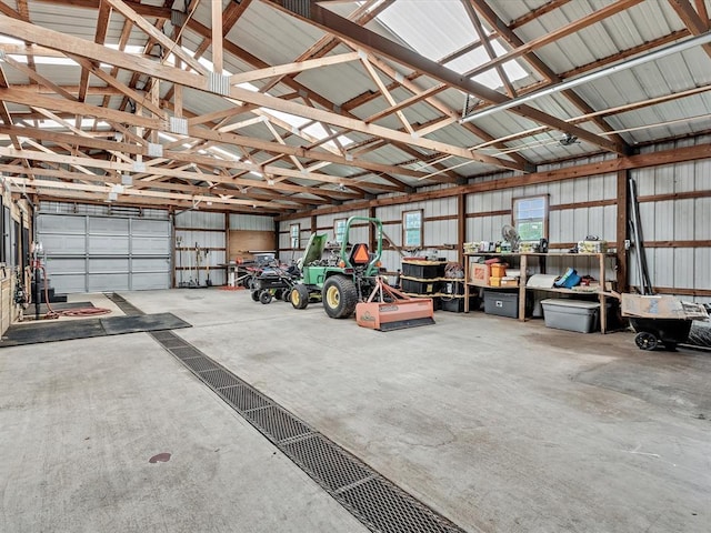 20486 Cypress Way, Tecumseh, OK 74873 - garage with metal wall