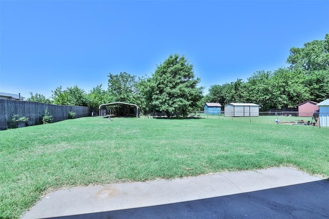 1101 S English St, Moore, OK 73160 - view of yard featuring a detached carport
