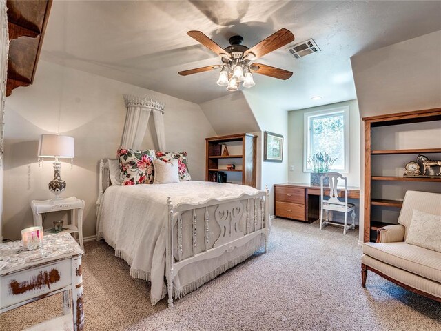 512 E Prairie Grove Rd, Guthrie, OK 73044 - bedroom featuring light colored carpet and ceiling fan