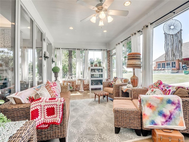 512 E Prairie Grove Rd, Guthrie, OK 73044 - sunroom / solarium featuring recessed lighting