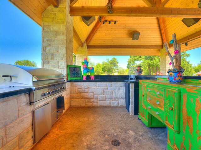 512 E Prairie Grove Rd, Guthrie, OK 73044 - view of patio / terrace featuring a gazebo