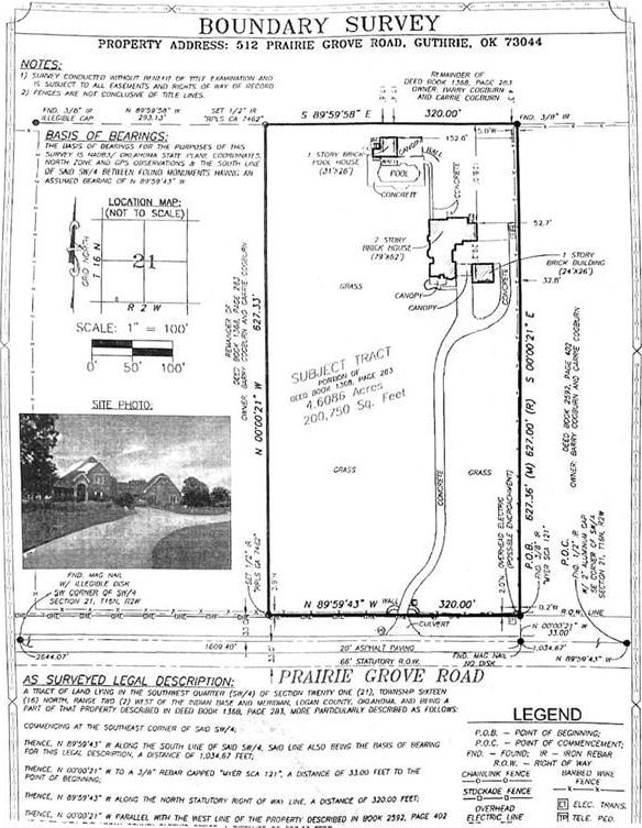 512 E Prairie Grove Rd, Guthrie, OK 73044 - survey map / technical document