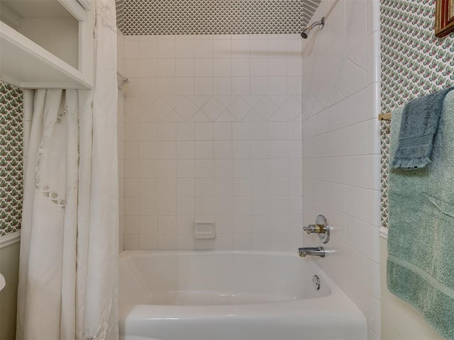 8413 NW 64th Ter, Oklahoma City, OK 73132 - full bathroom featuring shower / bath combo