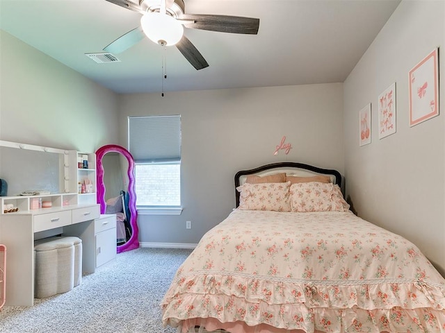 9212 NW 89th St, Yukon, OK 73099 - bedroom featuring carpet, ceiling fan, and baseboards