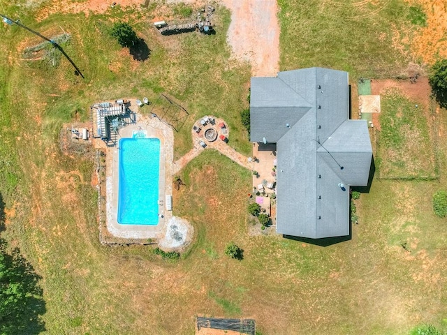 870756 S 3460th Rd, Chandler, OK 74834 - aerial view of a pool