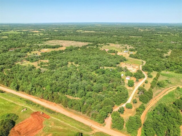 870756 S 3460th Rd, Chandler, OK 74834 - bird's eye view of a heavily wooded area