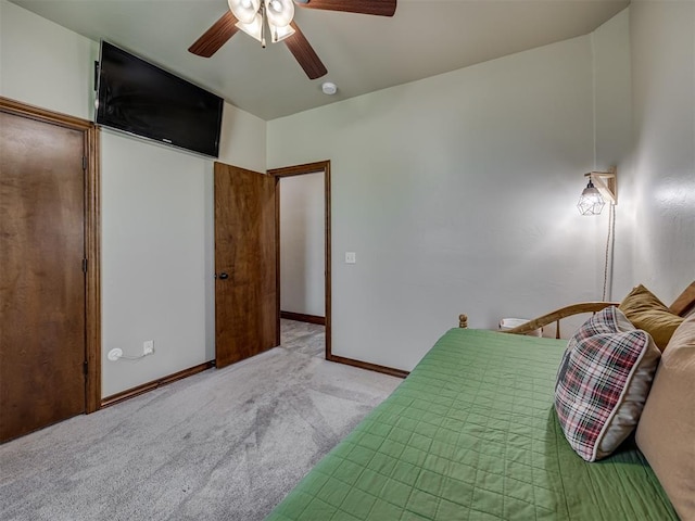 18854 Marbella Ln, Harrah, OK 73045 - bedroom with carpet, baseboards, and a ceiling fan