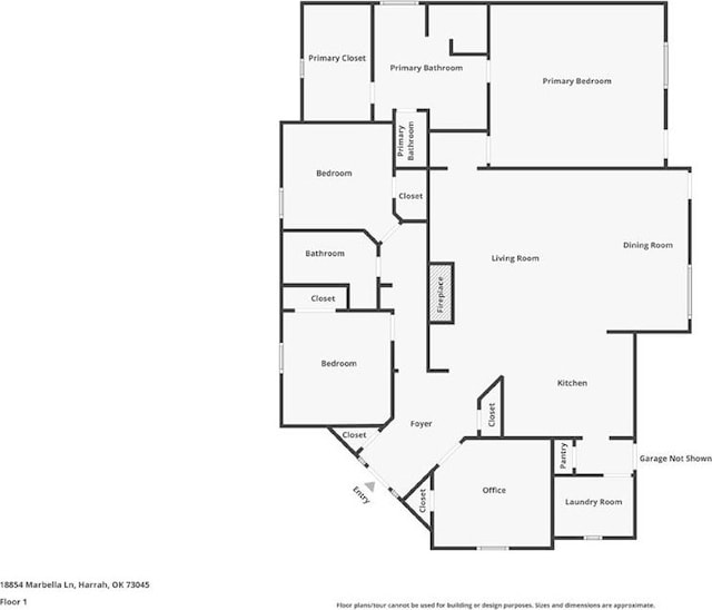 18854 Marbella Ln, Harrah, OK 73045 - floor plan / room layout
