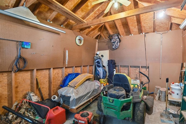 605 S Timber Ridge Dr, Cushing, OK 74023 - storage room with ceiling fan
