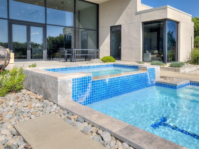 11300 N Westminster Rd, Jones, OK 73049 - view of swimming pool with a pool with connected hot tub