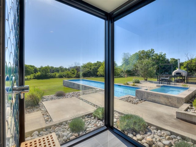 11300 N Westminster Rd, Jones, OK 73049 - view of pool with view of wooded area