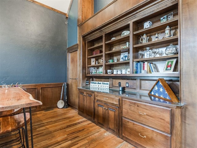 2508 Thunderwind Cir, Edmond, OK 73034 - office area with a textured wall and wood finished floors