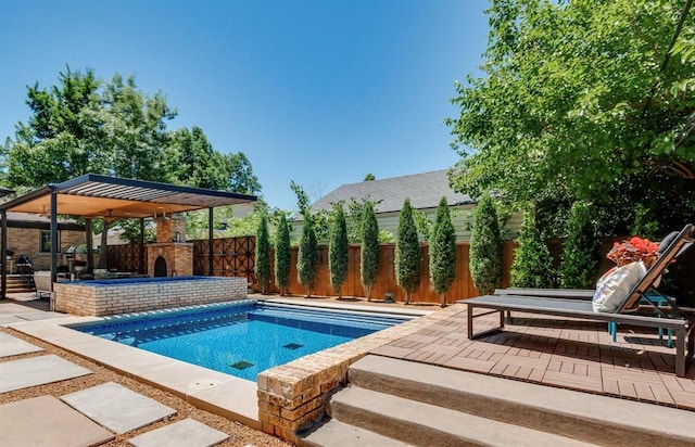 915 NW 40th St, Oklahoma City, OK 73118 - view of swimming pool featuring a gazebo, a fenced backyard, and a patio area