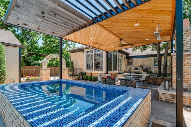 915 NW 40th St, Oklahoma City, OK 73118 - view of pool with outdoor lounge area and a patio