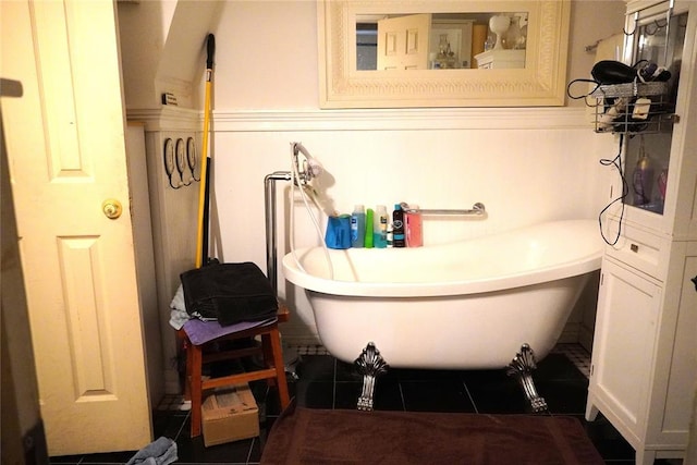 14305 N Pennsylvania Ave Unit 2C, Oklahoma City, OK 73134 - full bath with a freestanding bath and tile patterned flooring