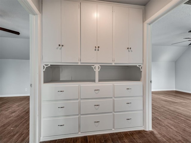 9290 N Hiwassee Rd, Jones, OK 73049 - detailed view of a ceiling fan, baseboards, and wood finished floors