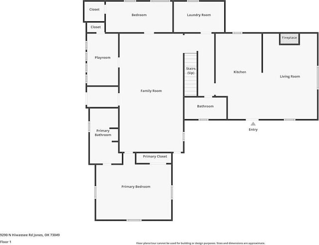 9290 N Hiwassee Rd, Jones, OK 73049 - property floor plan