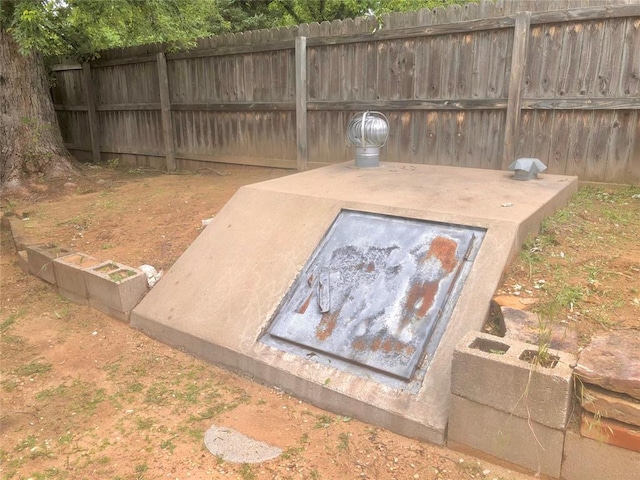 72 Lakeside Dr, Osage, OK 74054 - entry to storm shelter