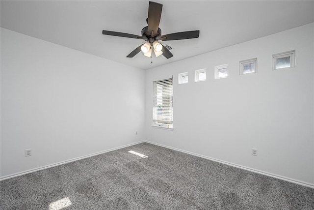 8516 Gibbs Dr, Oklahoma City, OK 73135 - empty room with baseboards, a ceiling fan, and carpet floors
