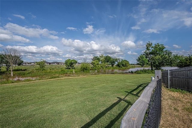 8516 Gibbs Dr, Oklahoma City, OK 73135 - view of yard featuring a water view