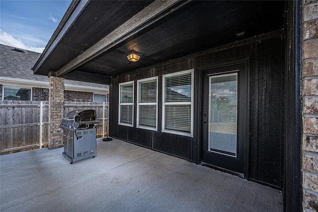 8516 Gibbs Dr, Oklahoma City, OK 73135 - view of patio / terrace featuring a grill