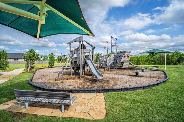 8516 Gibbs Dr, Oklahoma City, OK 73135 - community playground featuring a yard